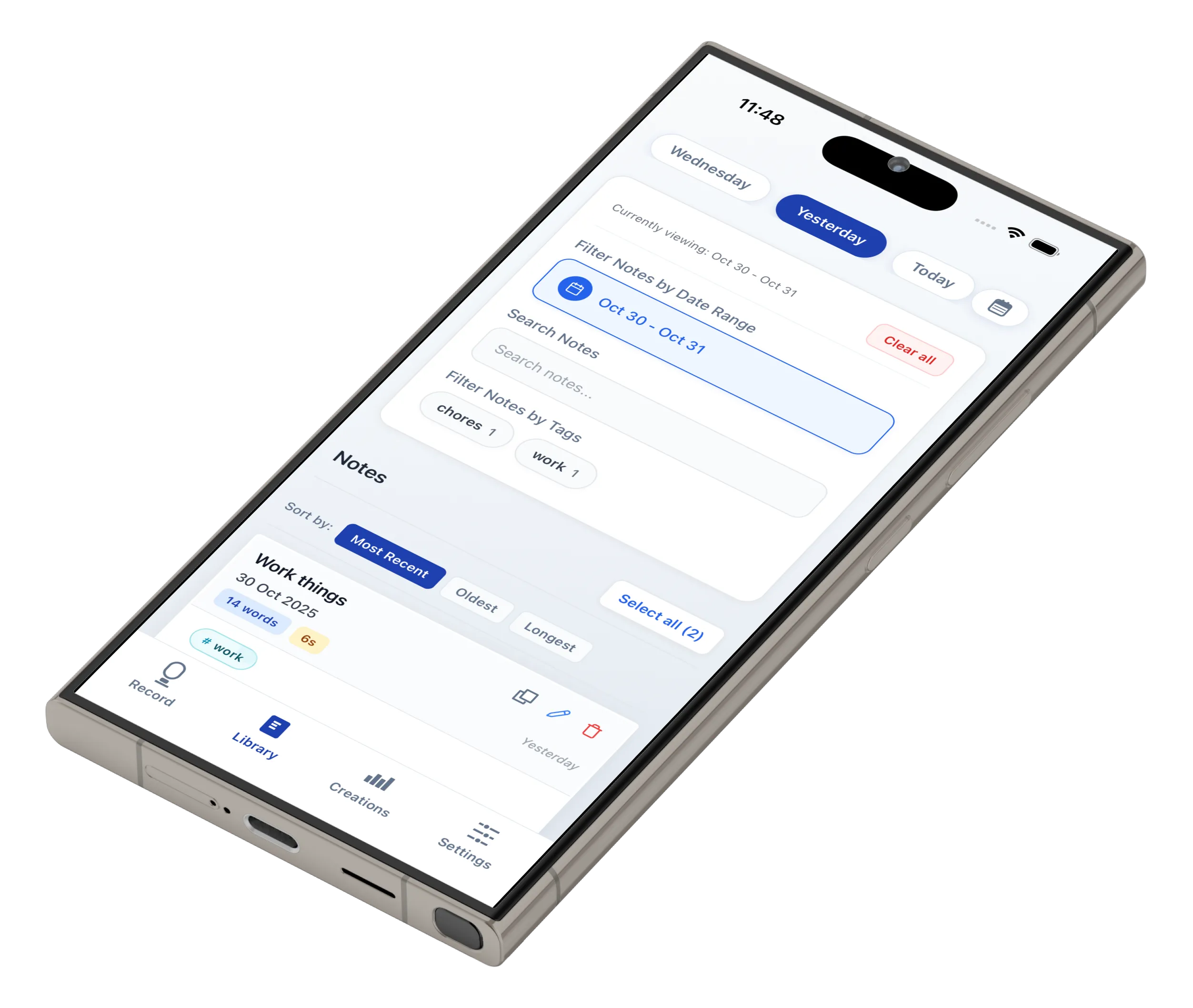 Find your notes instantly